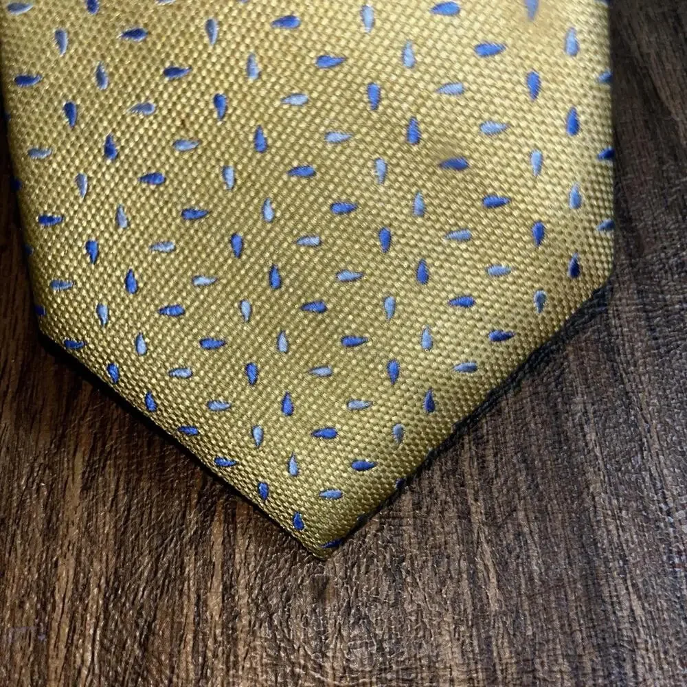 English Laundry Mens Necktie Christopher Wicks Geometric‎ Silk Classic Yellow
